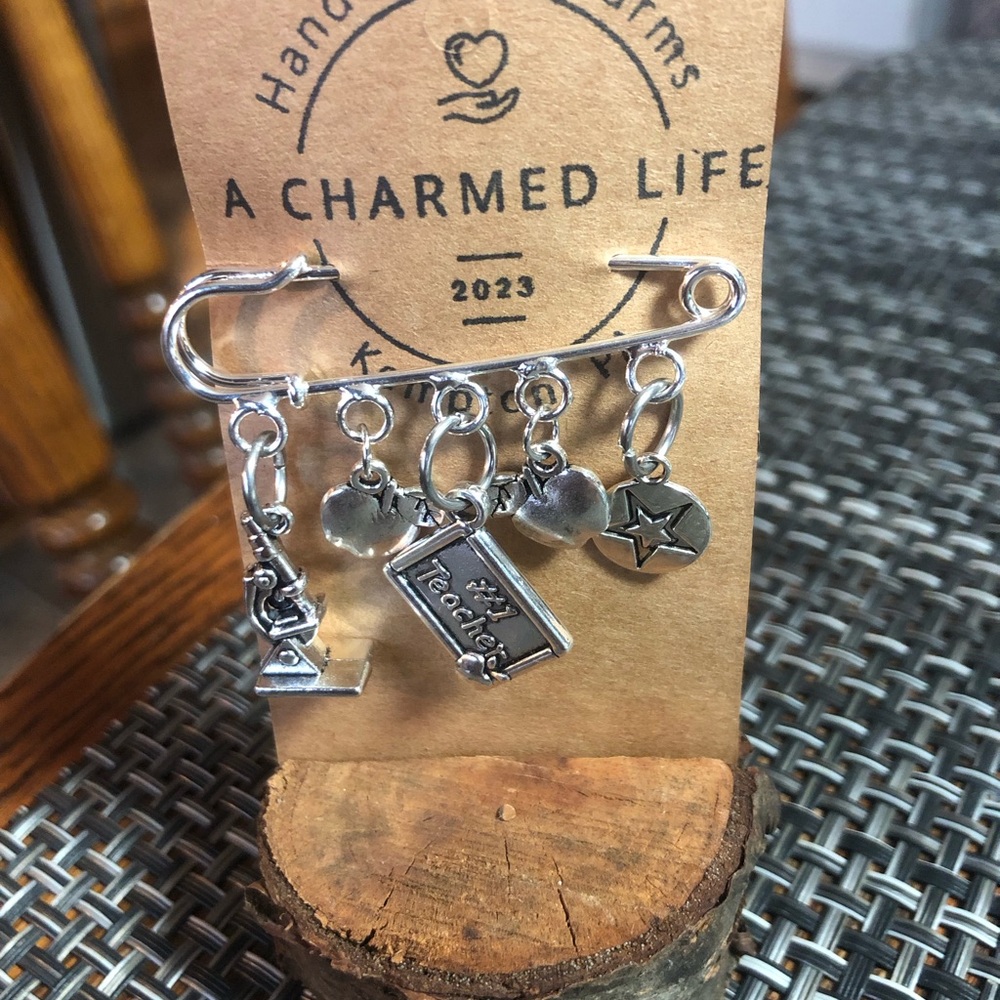 NWT, Handmade by A Charmed Life. Teachers Pin.
